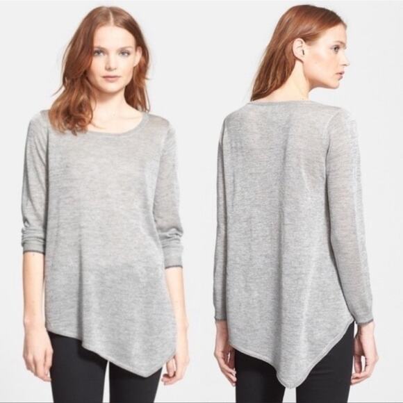 Joie Sweaters - Joie Tambrel Asymmetrical Hem Sweater Silver M